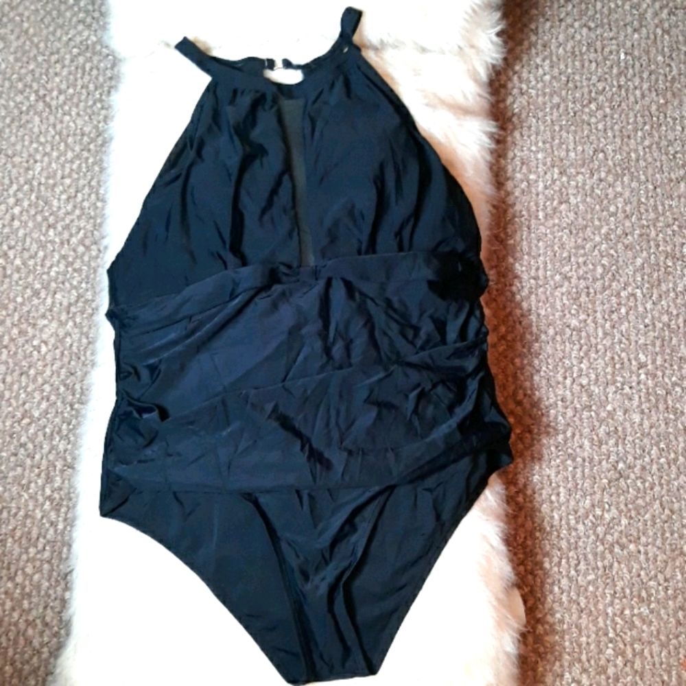 NWT one piece bathing suit halter style